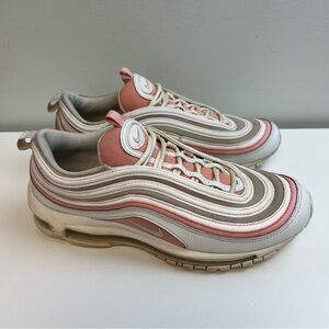 Nike Air Max 97 Bleached Coral White Womens Size 10 Sneakers Runners 921733-104